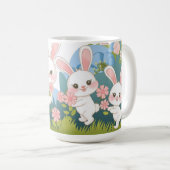エンチャントイースターお祝いデザイン コーヒーマグカップ (正面右)