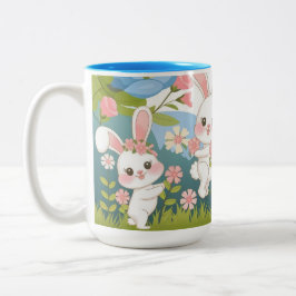 エンチャントイースターお祝いデザイン ツートーンマグカップ