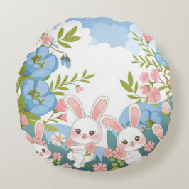 エンチャントイースターお祝いデザイン ラウンドクッション