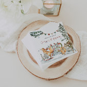 エンチャントウィンターウッドランド誕生日 スタンダードカクテルナプキン