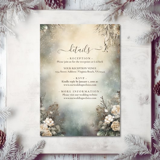 エンチャントウィンターガーデン結婚フローラ詳細 エンクロージャーカード