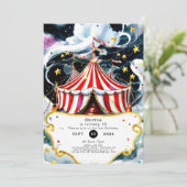 エンチャントウォーターカラーサーカス誕生日 招待状 (スタンド正面)