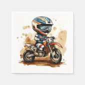 エンチャントウォーターカラーバイク誕生日 スタンダードカクテルナプキン (正面)