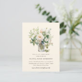 エンチャントウォーターカラーボヘミアンフローラブライダルシャワー ポストカード (スタンド正面)