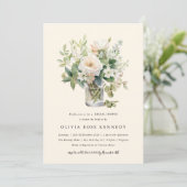 エンチャントウォーターカラーボヘミアンフローラブライダルシャワー 招待状 (スタンド正面)