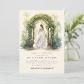 エンチャントウォーター色の森ボホブライダルシャワー 招待状 (スタンド正面)