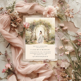 エンチャントウォーター色の森ボホブライダルシャワー 招待状