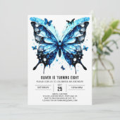 エンチャントウォーター色バタフライボーイ誕生日 招待状 (スタンド正面)