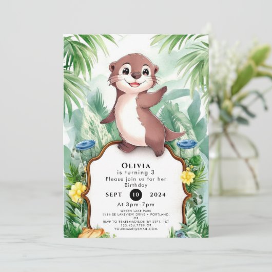 エンチャントウォーター誕生日 招待状 (スタンド正面)