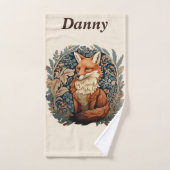 エンチャントウッドランドキツネ名前をカスタムする バスタオルセット (ハンドタオル)