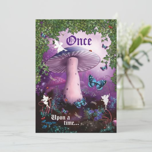 エンチャントウッドランドフェアリーフォレストパーティの招待状 招待状 (スタンド正面)
