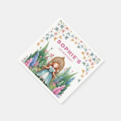 エンチャントウッドランドフェアリープリンセス誕生日 スタンダードカクテルナプキン (角)