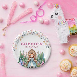エンチャントウッドランドフェアリープリンセス誕生日 ペーパープレート