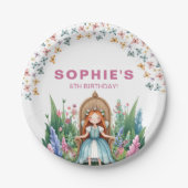エンチャントウッドランドフェアリープリンセス誕生日 ペーパープレート (正面)