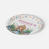 エンチャントウッドランドフェアリープリンセス誕生日 ペーパープレート (アングル)