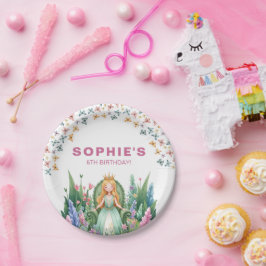 エンチャントウッドランドフェアリープリンセス誕生日 ペーパープレート