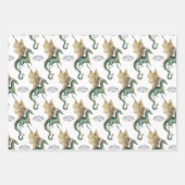 エンチャントウッドランドフォレストドラゴン誕生日 ラッピングペーパーシート (正面3)