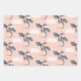 エンチャントウッドランドフォレストドラゴン誕生日 ラッピングペーパーシート