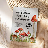 エンチャントウッドランドマッシュルーム子供の誕生日 招待状