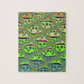 エンチャントエクレクティックガーデン市松模様にフローラ美しい ジグソーパズル (縦)