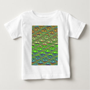 エンチャントエクレクティックガーデン市松模様にフローラ美しい ベビーTシャツ