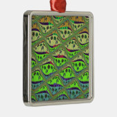 エンチャントエクレクティックガーデン市松模様にフローラ美しい メタルオーナメント (右)