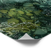 エンチャントエメラルドフォレストマジカルキツネアート ポスター (角)