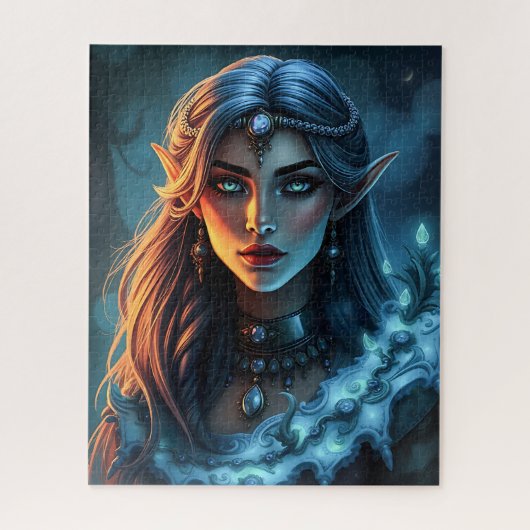 エンチャントエルフプリンセス – 神秘的なファンタジーアート ジグソーパズル (縦)
