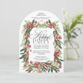 エンチャントエレガンスボタニカルクリスマスパーティーアーチ 招待状 (スタンド正面)