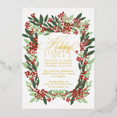 エンチャントエレガンスボタニカルクリスマスパーティー 箔招待状 (正面)