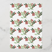 エンチャントエレガンスボタニカルクリスマスパーティー 箔招待状 (裏面)