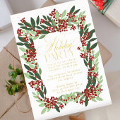 エンチャントエレガンスボタニカルクリスマスパーティー 箔招待状