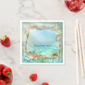 エンチャントエレガントドシービーチトロピカルナプキン スタンダードカクテルナプキン (インサイチュ)