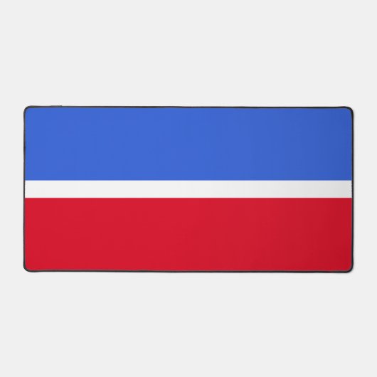 エンチャントエレガントルサファイアブルー、赤と白 デスクマット (正面)