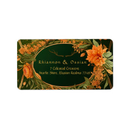 エンチャントエレガント秋をテーマにしたドロイドヒル ラベル