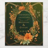 エンチャントエレガント秋をテーマにしたドロイドヒル ワインラベル (シングルラベル)