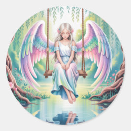 エンチャントエンジェルガールバースデーパーティー ラウンドシール