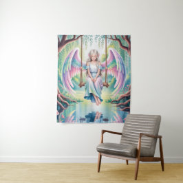 エンチャントエンジェルガールin a swing タペストリー