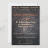 エンチャントオレンジブーケオンクリームスカル結婚ズ 招待状 (裏面)