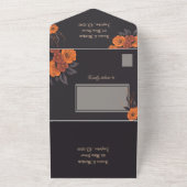 エンチャントオレンジブーケオンクリームスカル オールインワン招待状 (外側)