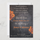 エンチャントオレンジブーケオンクリームスカルSTD 招待状 (裏面)