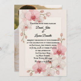 エンチャントオーキッドフォト結婚式招待状 招待状