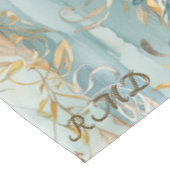 エンチャントオータムスプレンダーゴールデンティール(緑がかった色)ヴィンテージ テーブルクロス (アングル)