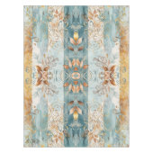 エンチャントオータムスプレンダーゴールデンティール(緑がかった色)ヴィンテージ テーブルクロス (正面)