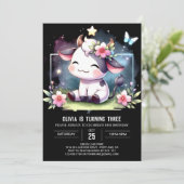 エンチャントカスタムされた牛誕生日 招待状 (スタンド正面)