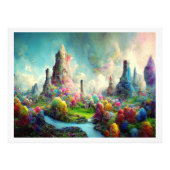 エンチャントカラフルエイリアンファンタジー自然風景 フォトプリント            (正面)