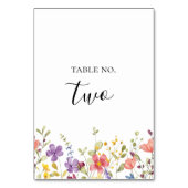 エンチャントカラフルチャームワイルドフラワー結婚ズ テーブルナンバー (正面)