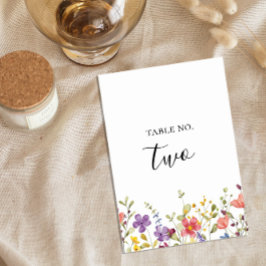 エンチャントカラフルチャームワイルドフラワー結婚ズ テーブルナンバー