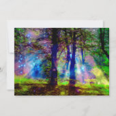 エンチャントカラフルドフォレストレインボー自然ありがとう ノートカード (正面)