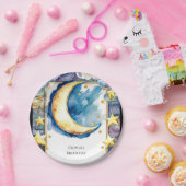 エンチャントカラフルムーン誕生日 ペーパープレート (パーティー)